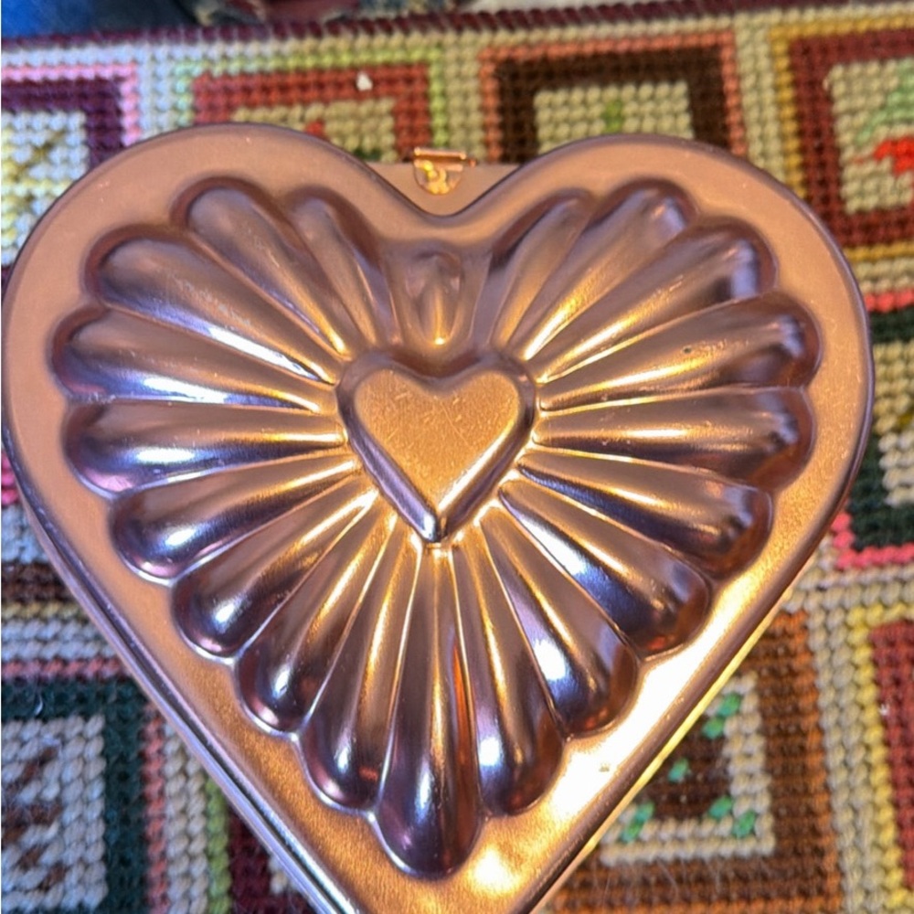 Heart-Shaped Copper Baking Mold